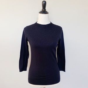 Talbots Beaded Wool Blend Sweater
